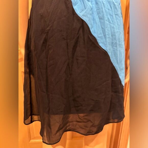 Alice + Olivia Chiffon BLU/BLK Dress with adjustable shoulder straps SZ XS - Picture 4 of 6